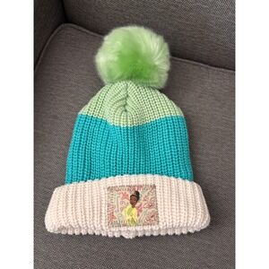 Walt Disney Parks Princess Tiana Love Your Melon Kids Beanie Hat Knit Green Aqua
